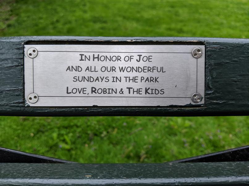 I saw this bench in Central Park