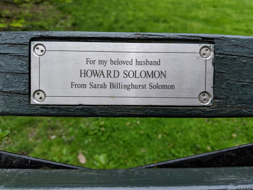 I saw this bench in Central Park