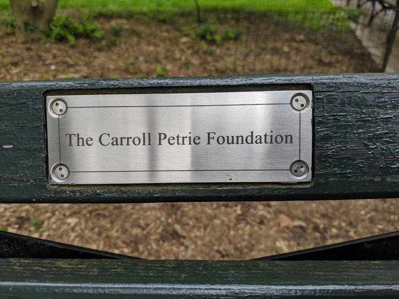 I saw this bench in Central Park