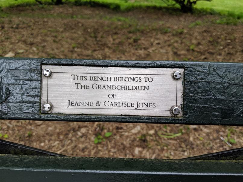 I saw this bench in Central Park