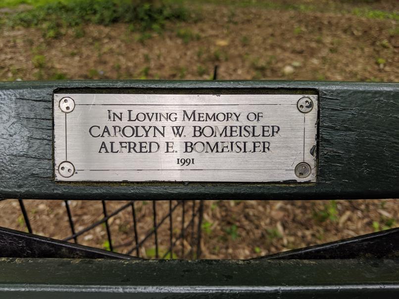 I saw this bench in Central Park