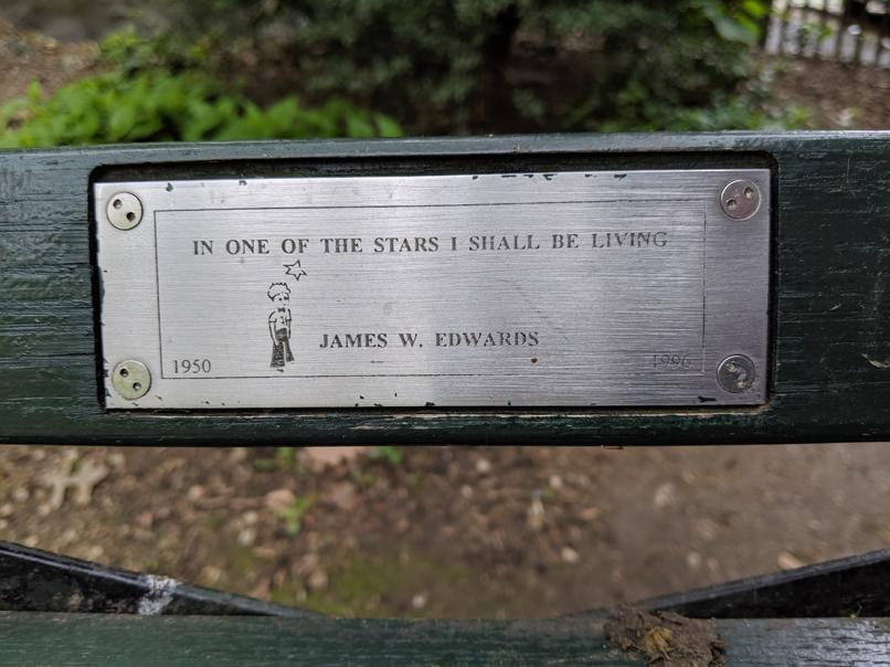 I saw this bench in Central Park