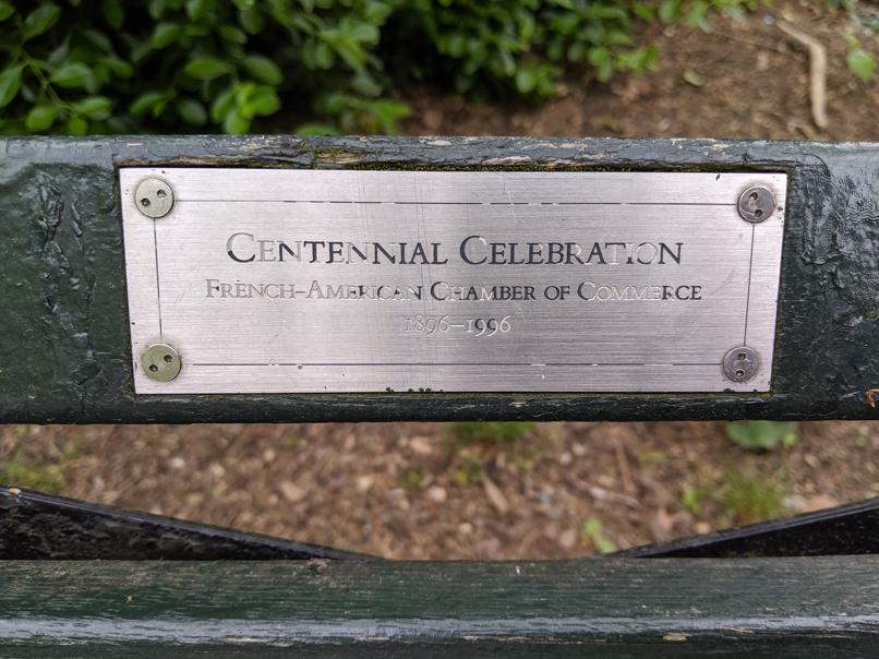 I saw this bench in Central Park