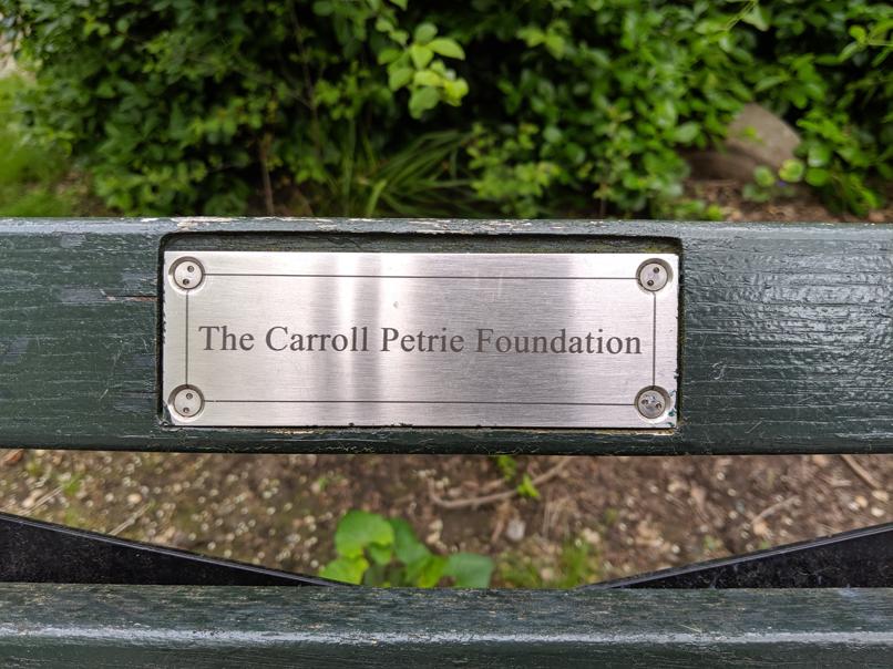 I saw this bench in Central Park