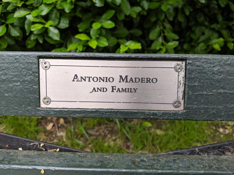 I saw this bench in Central Park