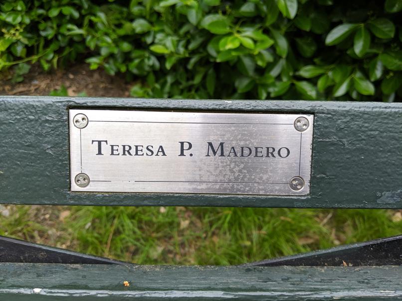 I saw this bench in Central Park