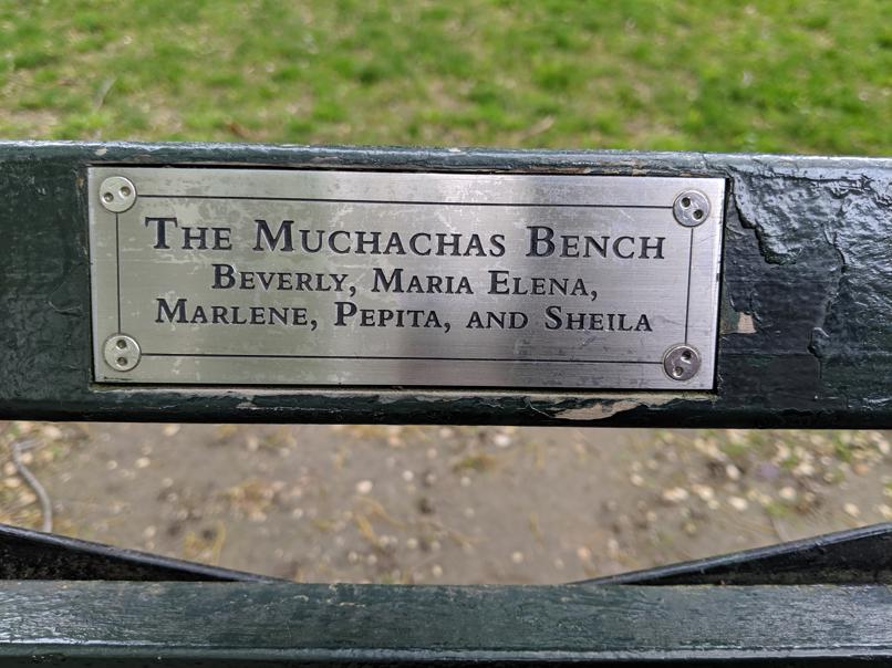 I saw this bench in Central Park