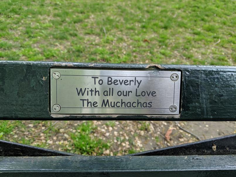 I saw this bench in Central Park