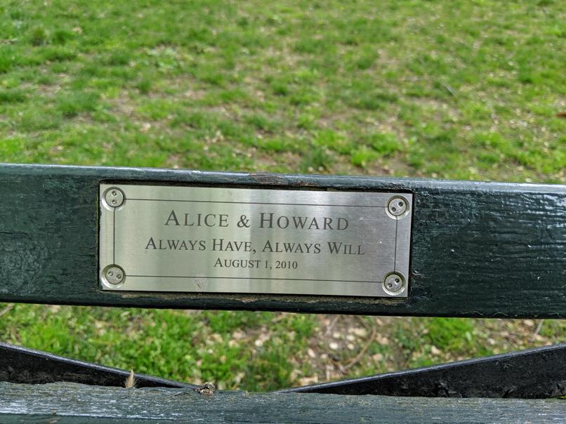 I saw this bench in Central Park