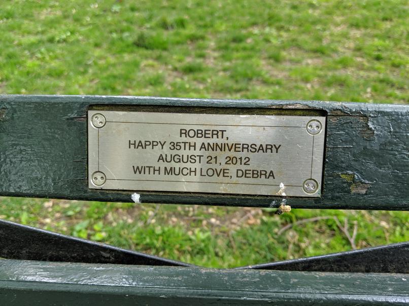 I saw this bench in Central Park