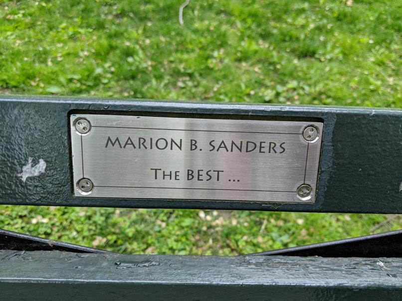 I saw this bench in Central Park