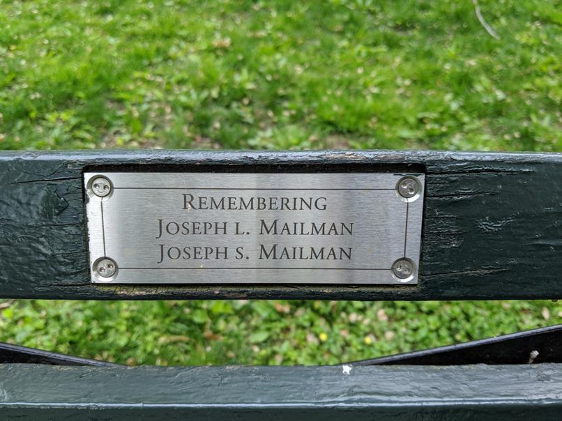 I saw this bench in Central Park