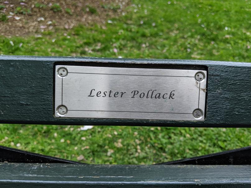 I saw this bench in Central Park