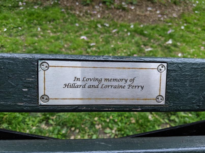 I saw this bench in Central Park