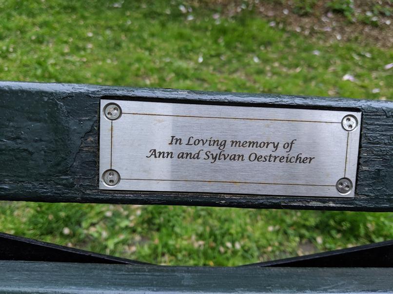 I saw this bench in Central Park