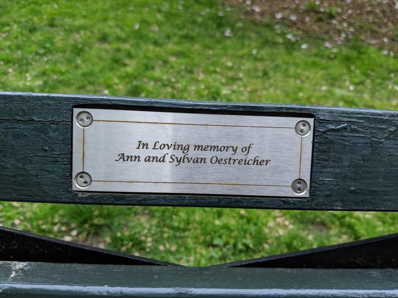 I saw this bench in Central Park