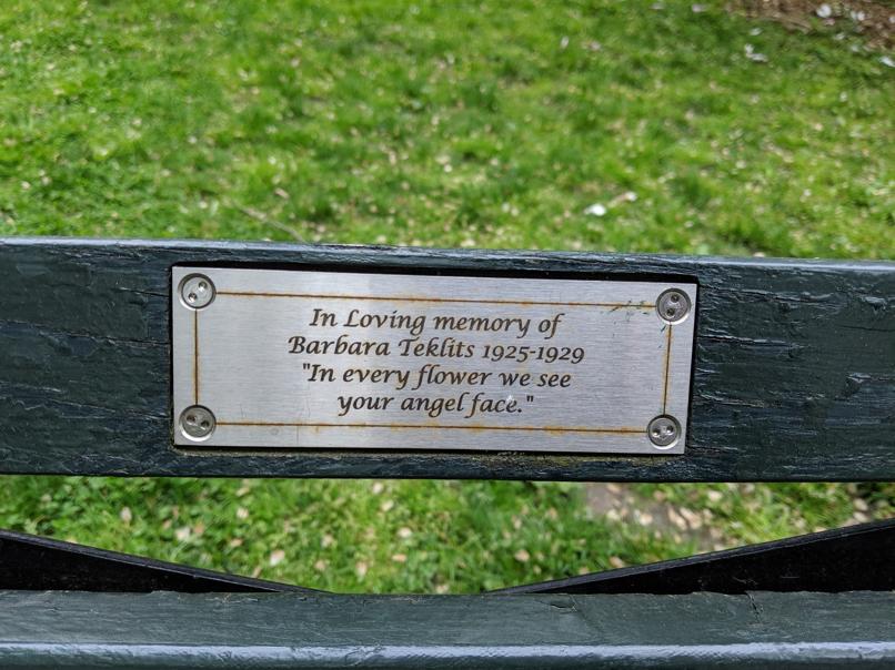 I saw this bench in Central Park