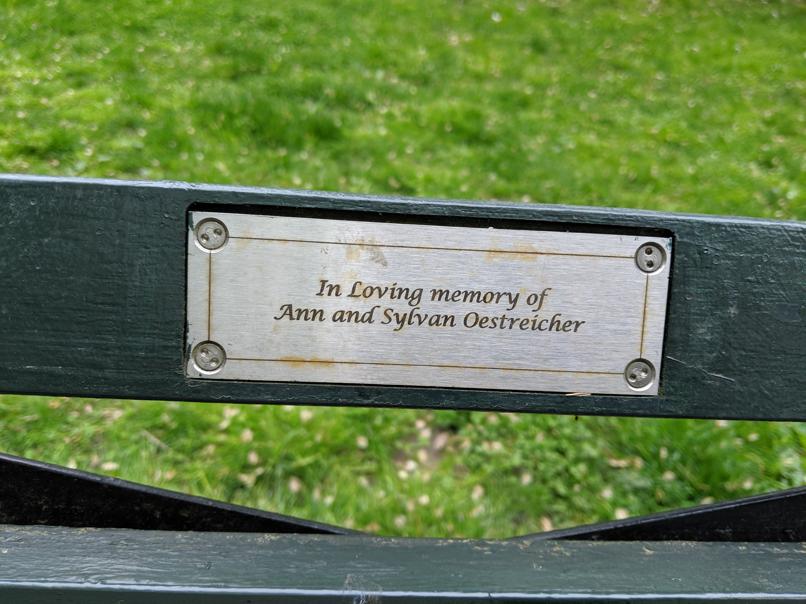 I saw this bench in Central Park