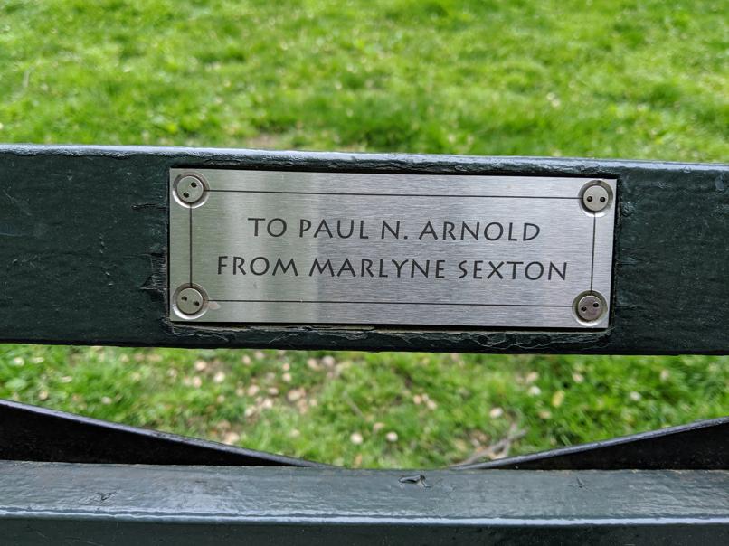 I saw this bench in Central Park