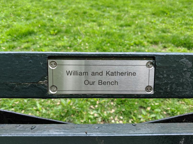 I saw this bench in Central Park