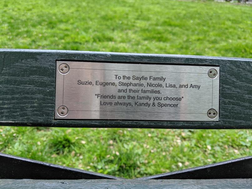 I saw this bench in Central Park