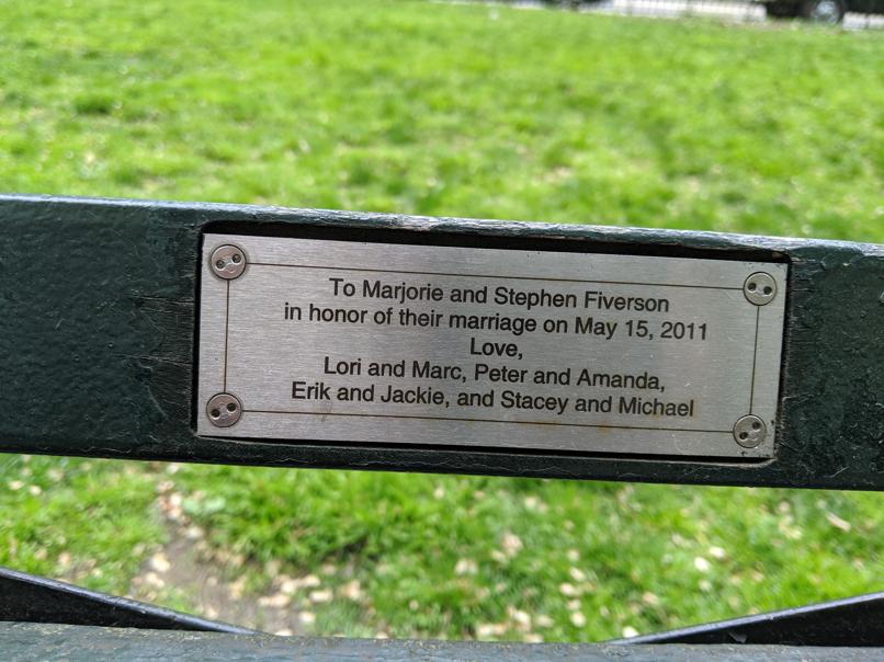 I saw this bench in Central Park