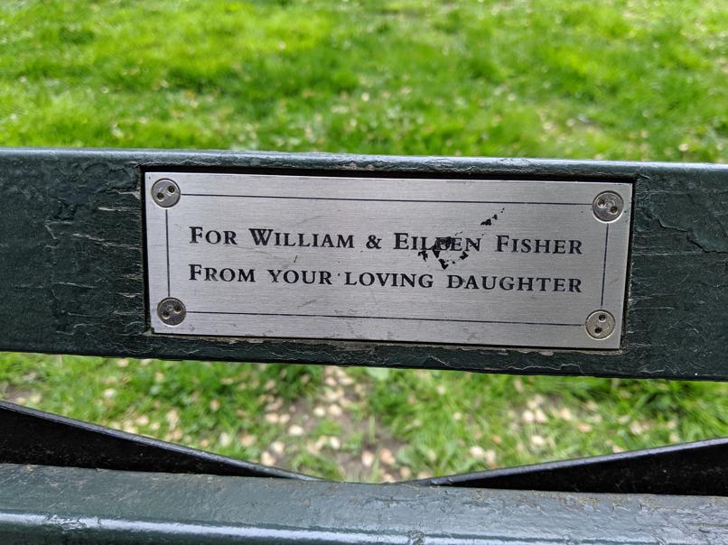 I saw this bench in Central Park