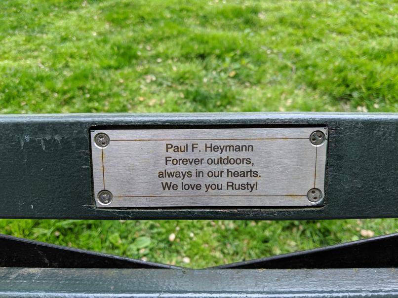 I saw this bench in Central Park