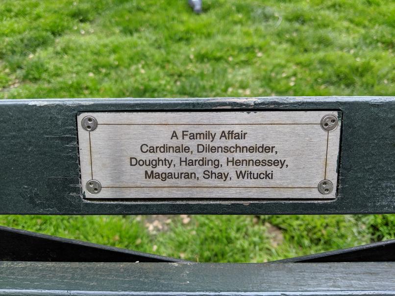 I saw this bench in Central Park