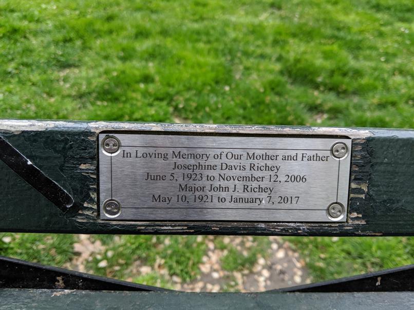 I saw this bench in Central Park