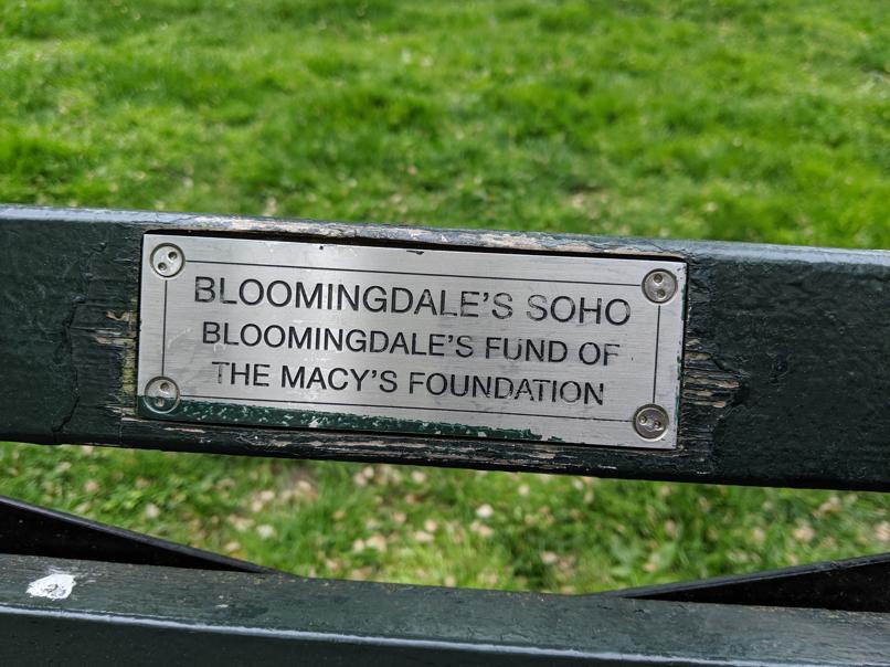 I saw this bench in Central Park