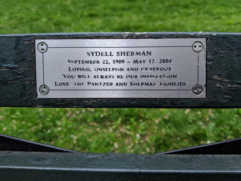 I saw this bench in Central Park