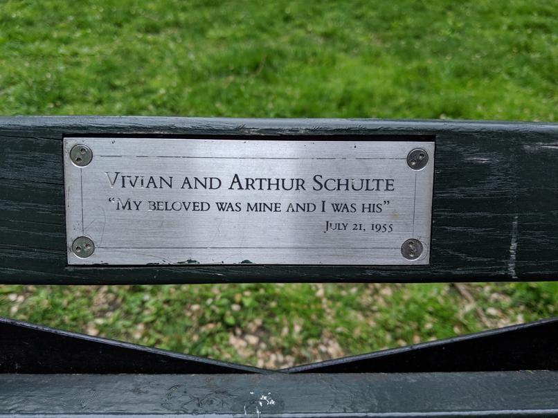 I saw this bench in Central Park