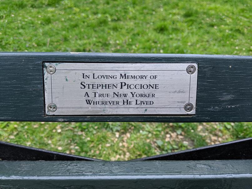 I saw this bench in Central Park