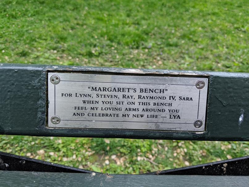 I saw this bench in Central Park