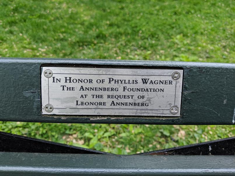 I saw this bench in Central Park