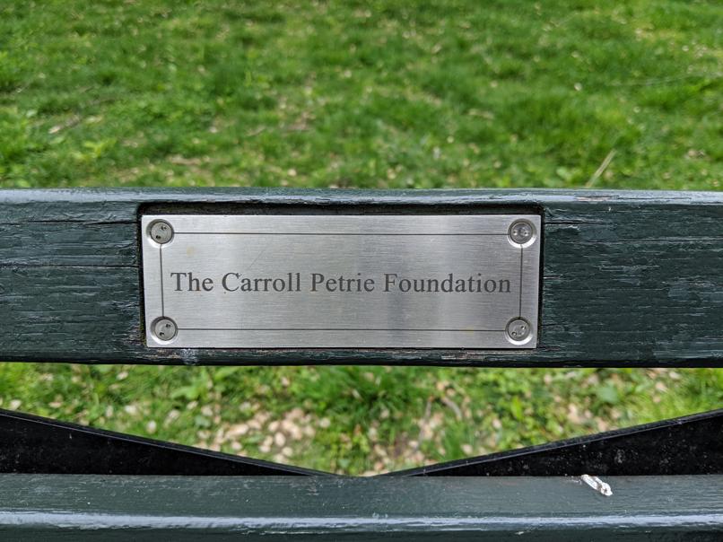 I saw this bench in Central Park