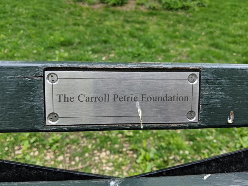 I saw this bench in Central Park