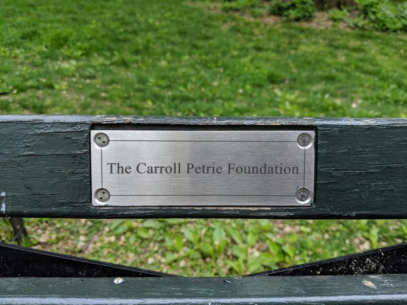 I saw this bench in Central Park