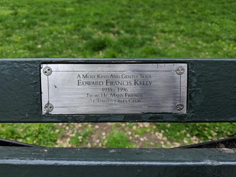 I saw this bench in Central Park