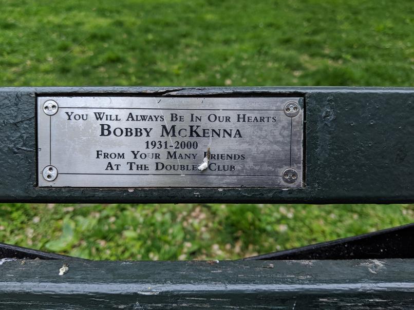 I saw this bench in Central Park