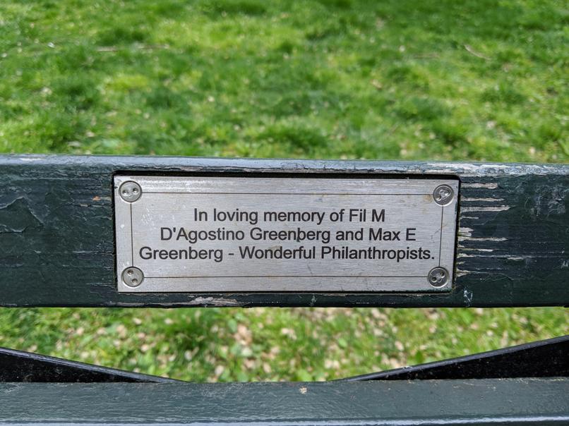 I saw this bench in Central Park