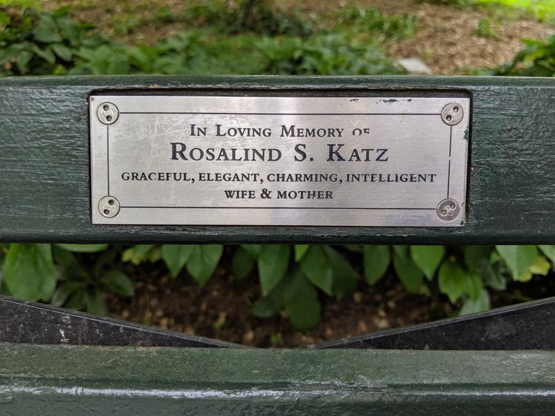 I saw this bench in Central Park