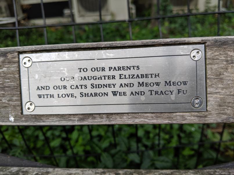 I saw this bench in Central Park