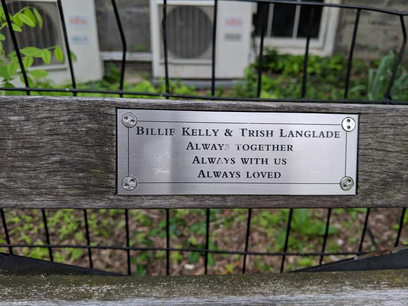 I saw this bench in Central Park