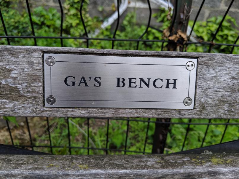 I saw this bench in Central Park