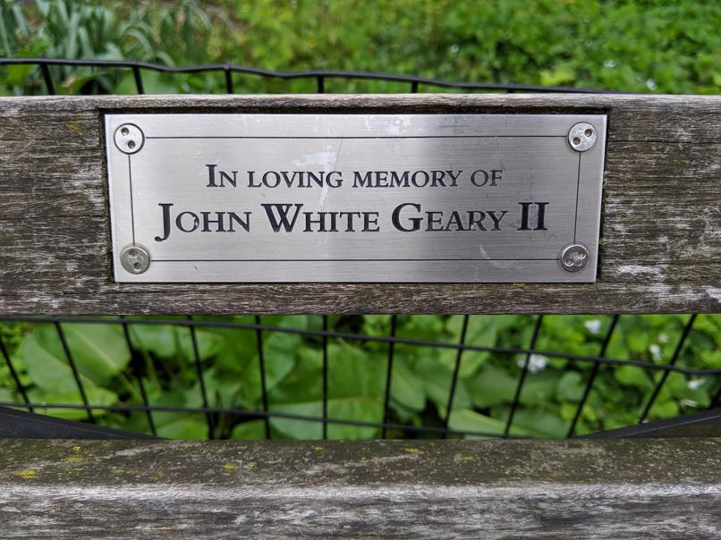 I saw this bench in Central Park