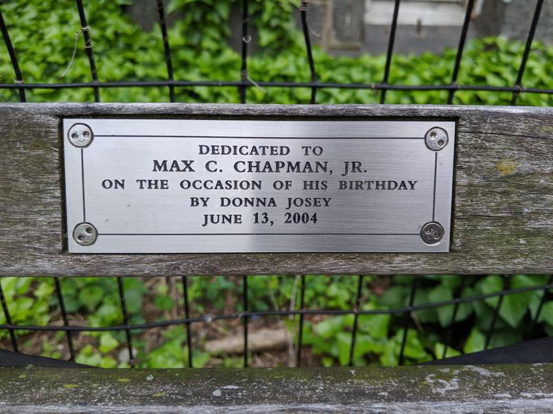 I saw this bench in Central Park