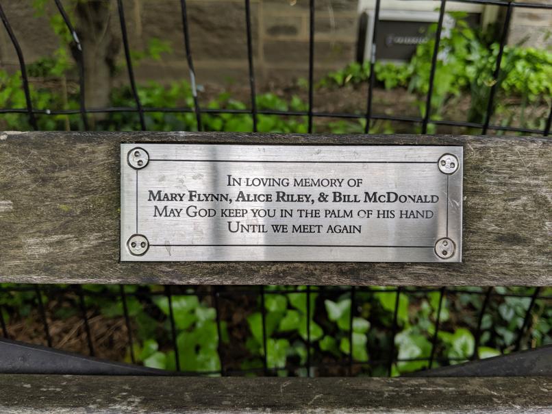 I saw this bench in Central Park