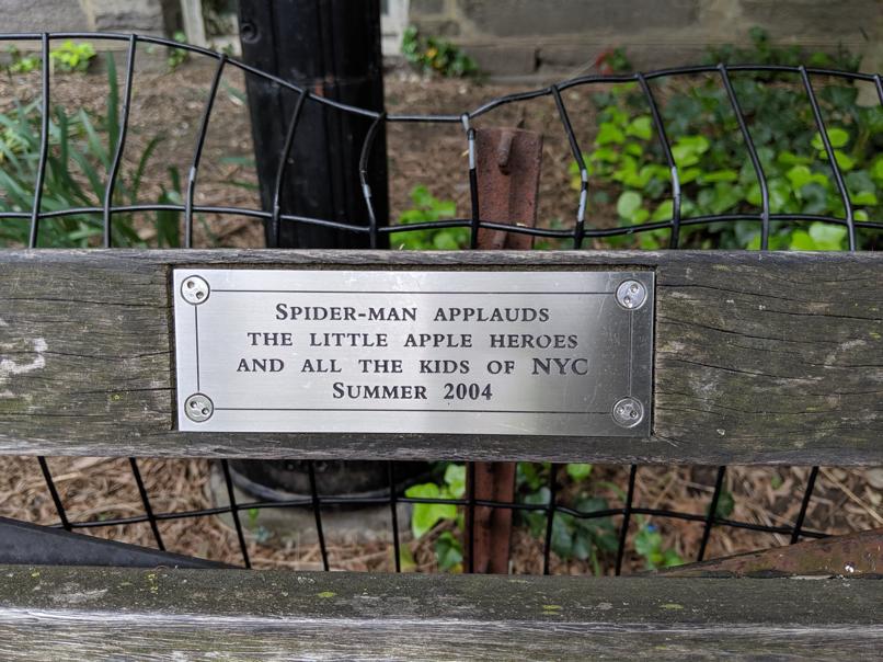 I saw this bench in Central Park